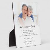 Dank an Eltern von Neuverheirateten Fotoplatte (Seite)