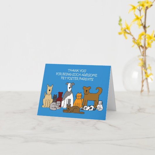 Dank an Pet Foster Eltern Karte (Gelbe Blume)