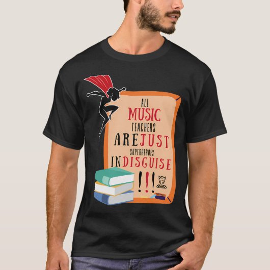 Dank an Superheld Musiklehrer T-Shirt (Vorderseite)