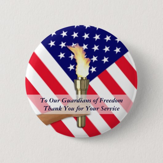 Dank an Veteran und Militärangehörige Button (Vorderseite)