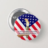 Dank an Veteran und Militärangehörige Button (Vorne & Hinten)