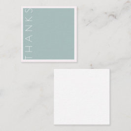 Dank Aquamariner weißer rosa Border Moderne Stilvo Mitteilungskarte