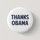 Dank Barack Obama Button (Vorderseite)