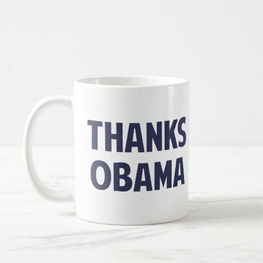 Dank Barack Obama Kaffeetasse (Links)