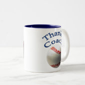 Dank-Baseballtrainer-Geschenk-Tassen Zweifarbige Tasse (VorderseiteRechts)
