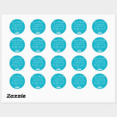Dank Blue White Wedding Sticker mit Schwänen (Blatt)