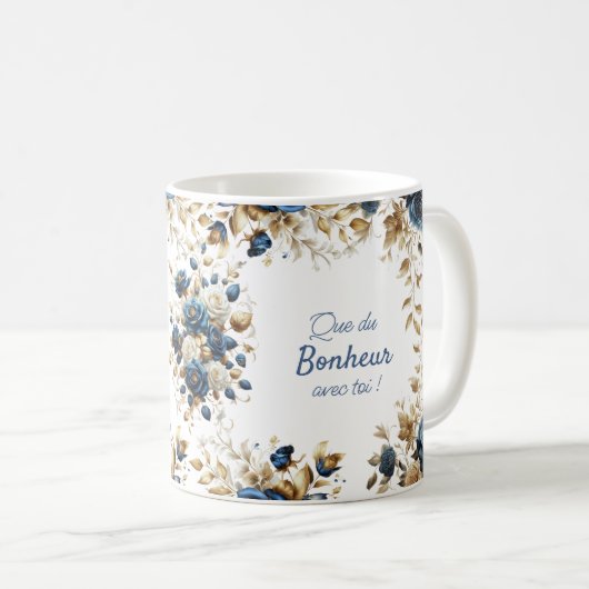 Dank Blumen Kaffeetasse (VorderseiteRechts)