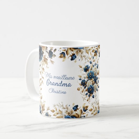 Dank Blumen Kaffeetasse (Vorderseite Links)