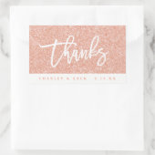 Dank Blush Pink Glitzer Mini Wine Champagne Rechteckiger Aufkleber (Tasche)