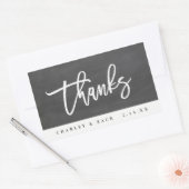 Dank Chalkboard Mini Wine Mini Champagne Label Rechteckiger Aufkleber (Umschlag)