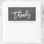 Dank Chalkboard Mini Wine Mini Champagne Label Rechteckiger Aufkleber (Tasche)