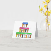 Dank Cheer Coach Cartoon Cats Karte (Gelbe Blume)