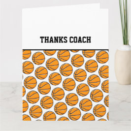 DANK COACH Basketball Team Orange Schwarz-weiß Karte