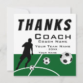 Dank Coach Soccer Player Extra Größe Dankeskarte (Vorderseite)