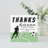 Dank Coach Soccer Player Extra Größe Dankeskarte (Stehend Vorderseite)