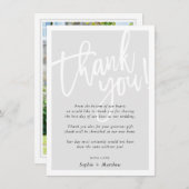 DANK, DASS DU ein blass-graues Skript mit einem Bu Einladung (Vorne/Hinten)