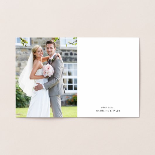 DANK, DASS SIE Foto handschriftlich signiert Folienkarte (Innenseite)