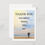 DANK, dass Sie für mich da sind - Flachkarte Dankeskarte (Vorne/Hinten)