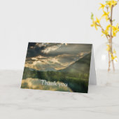 Dank dem Phantastischen Lake Mountain Sun Breaking Karte (Gelbe Blume)