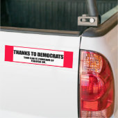 Dank der Demokraten Autoaufkleber (Auf Lkw)