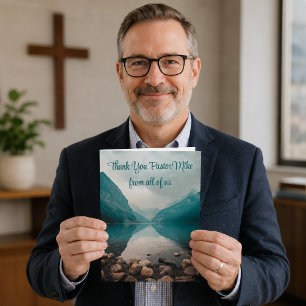 Dank der Gemeinde an den Pastor von Rocky Beach Dankeskarte