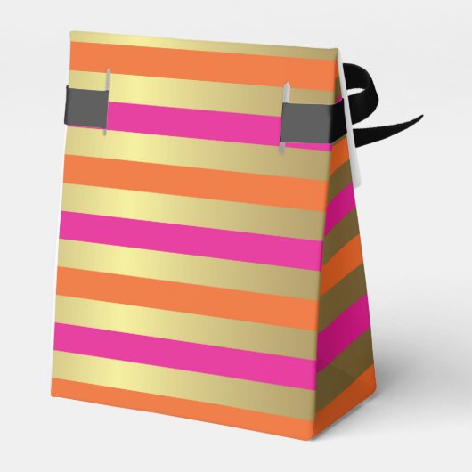 Dank der Hochzeit von rosa und goldfarbenen Metall Geschenkschachtel (Rückseite)