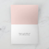 Dank der pfirsichfarbenen Rose Karte (Innenseite)