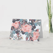 Dank der pfirsichfarbenen Rose Karte (Vorderseite)