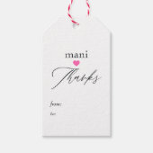 Dank der rosa Mantii Geschenkanhänger (Vorderseite)