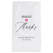 Dank der rosa Mantii Kleine Geschenktüte (Vorderseite)
