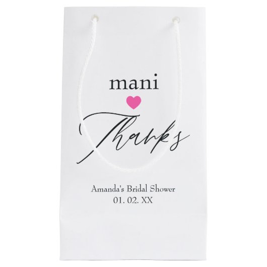 Dank der rosa Mantii Kleine Geschenktüte (Vorderseite)
