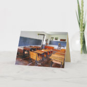 Dank der Vintag School House Collage Card Dankeskarte (Rückseite)