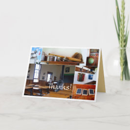 Dank der Vintag School House Collage Card Dankeskarte