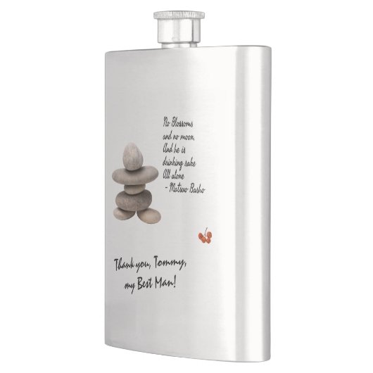 Dank des Trauzeugen anpassbar Flachmann (Links)