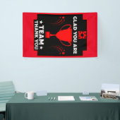 Dank des Unternehmensteams Banner (Messeveranstaltung)