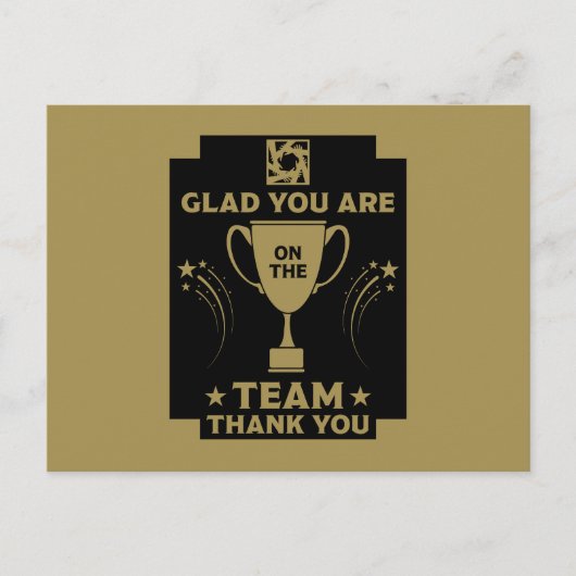 Dank des Unternehmensteams Postkarte (Vorderseite)