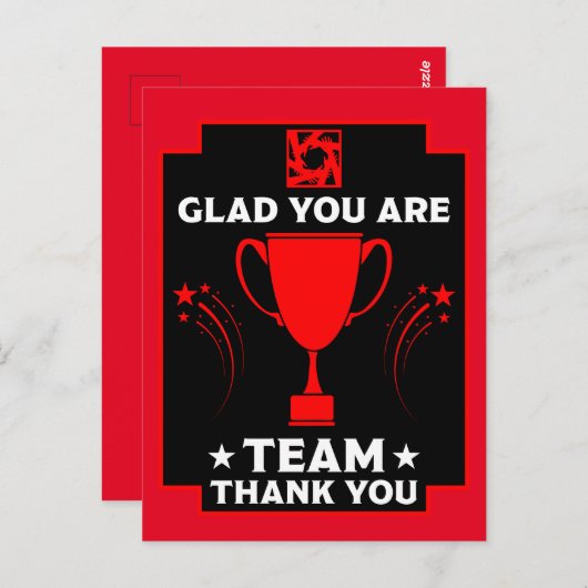 Dank des Unternehmensteams Postkarte (Vorne/Hinten)