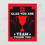 Dank des Unternehmensteams Postkarte (Vorderseite)