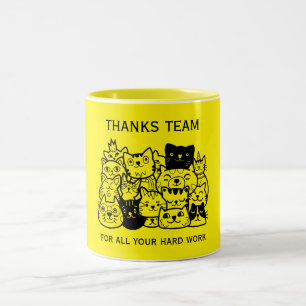 Dank des Unternehmensteams Zweifarbige Tasse