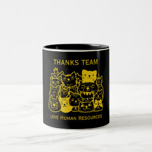 Dank des Unternehmensteams Zweifarbige Tasse