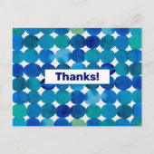 Dank Dots Muster - blaue und grüne Postkarte (Vorderseite)