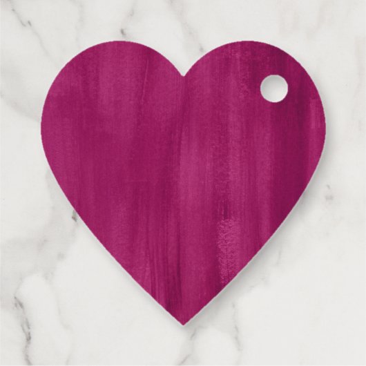 Dank dunkelrosa abstrakte Gastgeschenk Hochzeit-Ta Geschenkanhänger (Rückseite)