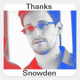 Dank Edward Snowden Quadratischer Aufkleber