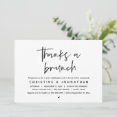 Dank einem Brunch, Post Hochzeit feiern einladend Einladung (Stehend Vorderseite)