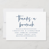 Dank einem Brunch, Post Hochzeit feiern einladend Einladung (Vorderseite)