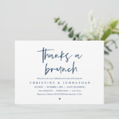 Dank einem Brunch, Post Hochzeit feiern einladend Einladung (Stehend Vorderseite)