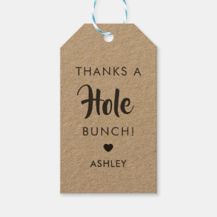 Dank einem Hole Bunch, Doughnut Holes Tag, Kraft Geschenkanhänger