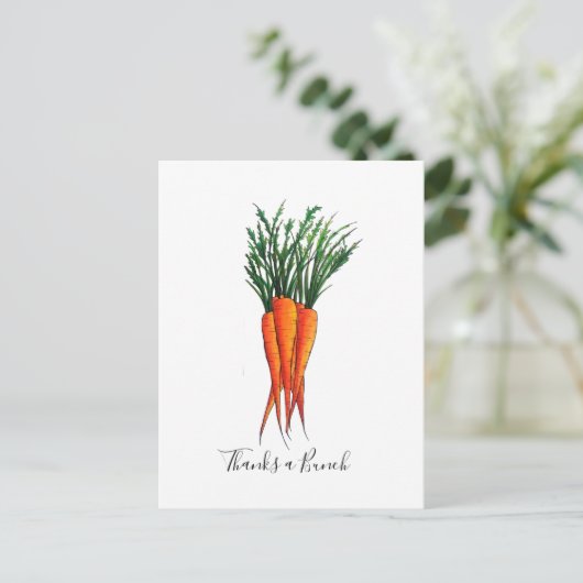 Dank einer Menge Karotten Orange Gemüse Postkarte (Stehend Vorderseite)