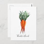 Dank einer Menge Karotten Orange Gemüse Postkarte (Vorne/Hinten)
