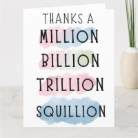 Dank einer Million, Milliarden, Billionen,